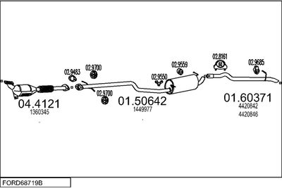 SISTEM DE ESAPAMENT MTS FORD68719B017783