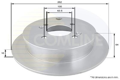 COMLINE ADC1078 Тормозные диски COMLINE для KIA RIO