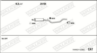 Изпускателна система WALKER VWK011228A