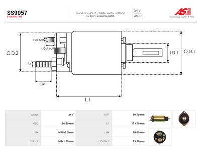 Elektromagnetický spínač, štartér AS-PL SS9057