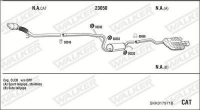 SISTEM DE ESAPAMENT WALKER SKK017971B