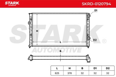 радиатор, охлаждане на двигателя STARK SKRD-0120794
