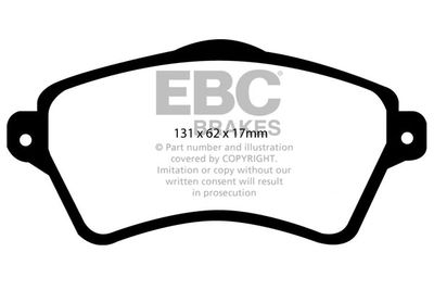 Комплект тормозных колодок, дисковый тормоз EBC Brakes DP41352R для LAND ROVER FREELANDER