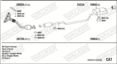 Изпускателна система WALKER MNK015890B