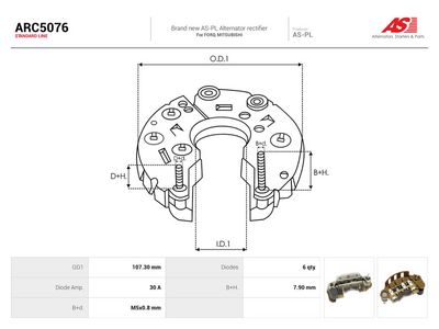 Usměrňovač, generátor AS-PL ARC5076