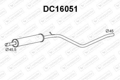 Предглушитель выхлопных газов VENEPORTE DC16051 для RENAULT DUSTER