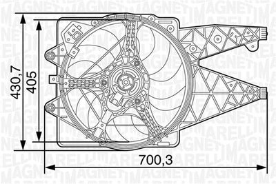 Вентилятор, охлаждение двигателя MAGNETI MARELLI 069422456010 для ALFA ROMEO MITO