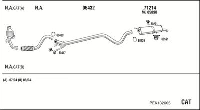 ABGASANLAGE WALKER PEK132605