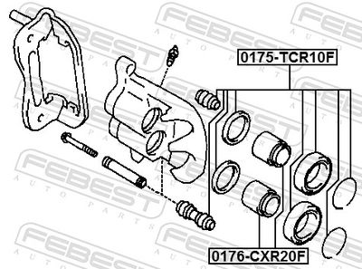 Piston, brake caliper 0176-CXR20F