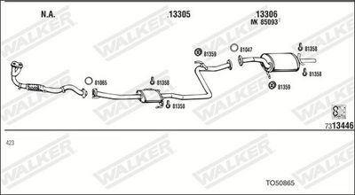 Изпускателна система WALKER TO50865