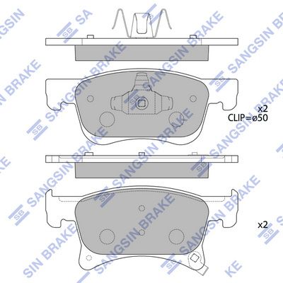 Комплект тормозных колодок, дисковый тормоз Hi-Q SP4194 для OPEL ADAM