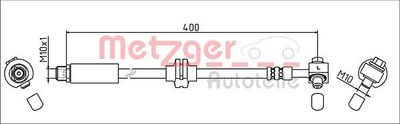 Тормозной шланг METZGER 4111623 для OPEL AMPERA