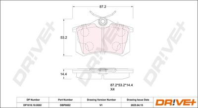 BREMSBELAGSATZ SCHEIBENBREMSE DR!VE+ DP1010100002 2