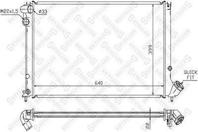 STELLOX 10-26149-SX Радиатор охлаждения двигателя  для PEUGEOT (Пежо)