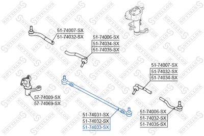 STELLOX 51-74033-SX Наконечник рулевой тяги для IVECO TRAKKER AD 720T41 WT, AT 720T41 WT STELLOX 51-74033-SX Наконечник рулевой тяги для IVECO TRAKKER AD 720T41 WT, AT 720T41 WT