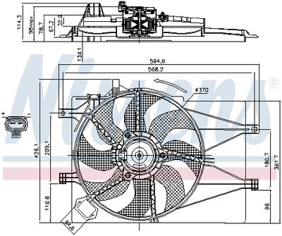 VENTILATOR RADIATOR NISSENS 85434 5