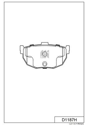 Комплект тормозных колодок, дисковый тормоз MK Kashiyama D1187H для JAC J5
