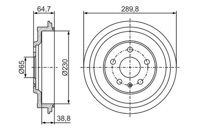 BREMSTROMMEL BOSCH 0986477307 4