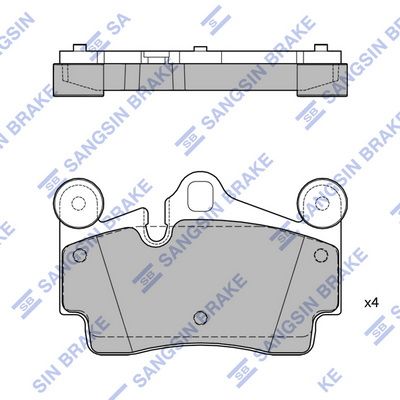 Комплект тормозных колодок, дисковый тормоз Hi-Q SP2198 для VW TOUAREG