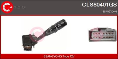 Выключатель на рулевой колонке CASCO CLS80401GS для SSANGYONG ACTYON