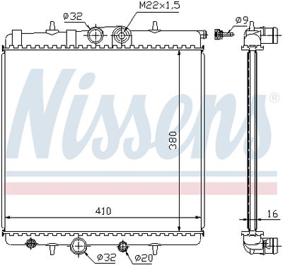 Chladič motora NISSENS 63691