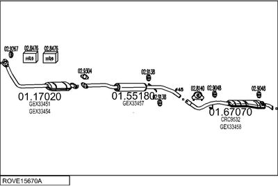SISTEM DE ESAPAMENT MTS ROVE15670A003242