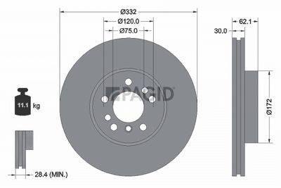 спирачен диск PAGID 50321NHC