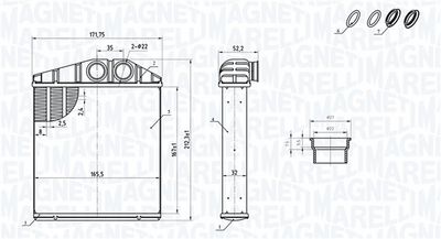 MAGNETI MARELLI Wärmetauscher, Innenraumheizung
