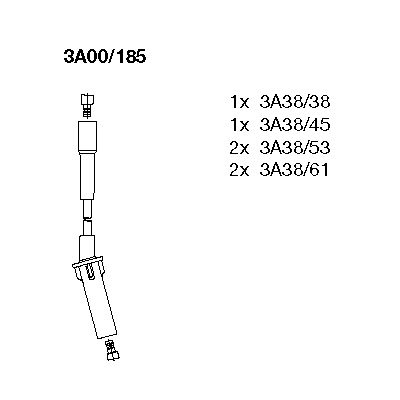 Комплект проводов зажигания BREMI 3A00/185 для VW ROUTAN