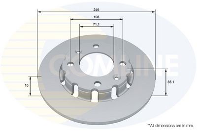 спирачен диск COMLINE ADC5084