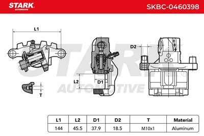 спирачен апарат STARK SKBC-0460398