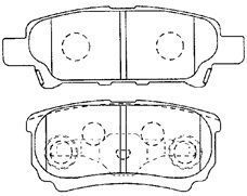 AISIN D2N049 Тормозные колодки для MITSUBISHI LANCER VII универсал (CS_W, CT_W)