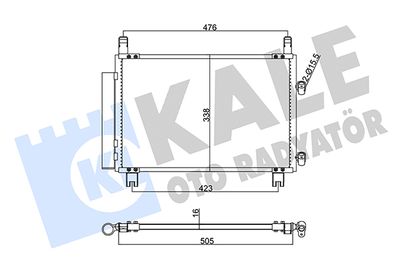 Конденсатор, кондиционер KALE OTO RADYATÖR 343110 для DAIHATSU CHARADE