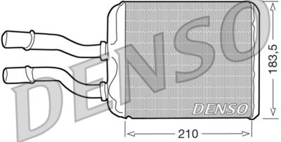 DENSO DRR01011 Радиатор печки  для ALFA ROMEO 156 (Альфа-ромео 156)