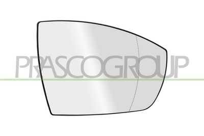 стъкло на огледало, външно огледало PRASCO FD7527513