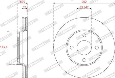 BREMSSCHEIBE FERODO DDF2679C 1