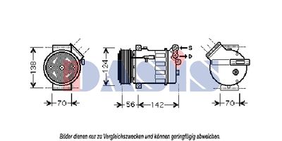 Компрессор, кондиционер AKS DASIS 851886N для SAAB 9-3X