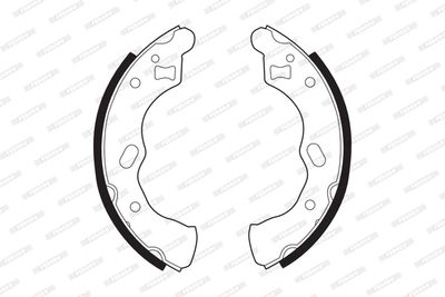 FERODO FSB538 Ремкомплект барабанных колодок  для MAZDA 121 II (DB) 1.3 i 16V