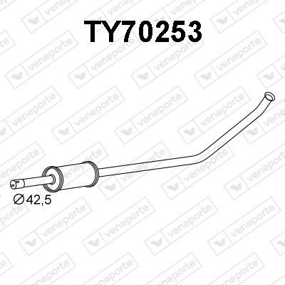 Предглушитель выхлопных газов VENEPORTE TY70253 для TOYOTA STARLET