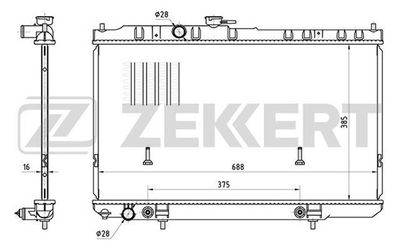 ZEKKERT MK-1005 Радиатор охлаждения двигателя для NISSAN ALMERA Classic (B10)