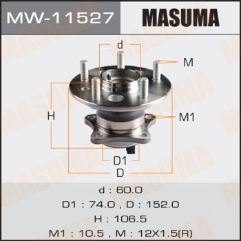 MASUMA MW-11527 Подшипник ступицы  для TOYOTA CAMRY (Тойота Камр)
