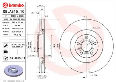 Brake Disc 09.A815.11