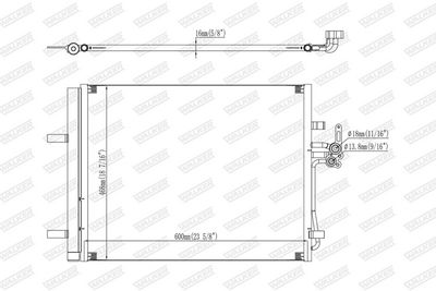 KONDENSATOR KLIMAANLAGE WALKER WCD00398 6