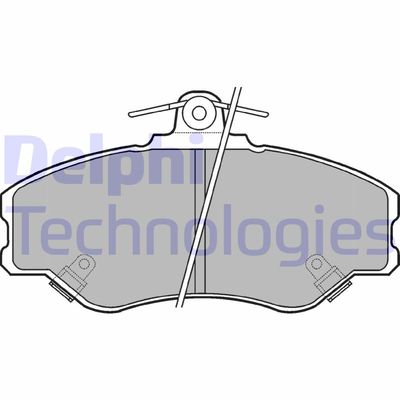 Комплект тормозных колодок, дисковый тормоз DELPHI LP1599 для HYUNDAI GRACE