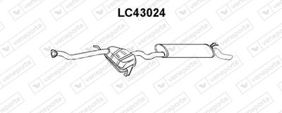 Глушитель выхлопных газов конечный VENEPORTE LC43024 для LANCIA DELTA