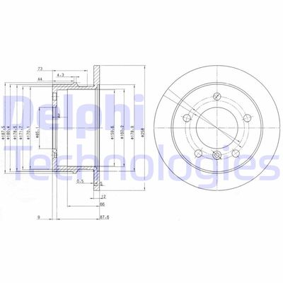 Bromsskiva DELPHI BG3235