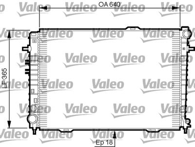 Радиатор, охлаждение двигателя VALEO 735500 для KIA SPORTAGE