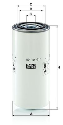 Filtr, pracovní hydraulika MANN-FILTER WD 10 018