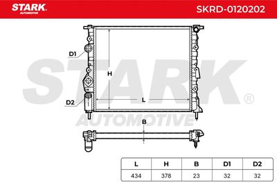 радиатор, охлаждане на двигателя STARK SKRD-0120202