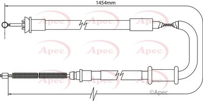 Cable Pull, parking brake APEC CAB1093